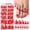 Bright Red, variant on 120 count Press Toenails Women   Nails with Glue Tabs, Bright Red  Toenails Press  Nails  Stick False Toenails Square   Nails Press ons Pedicure Glue   Tips for