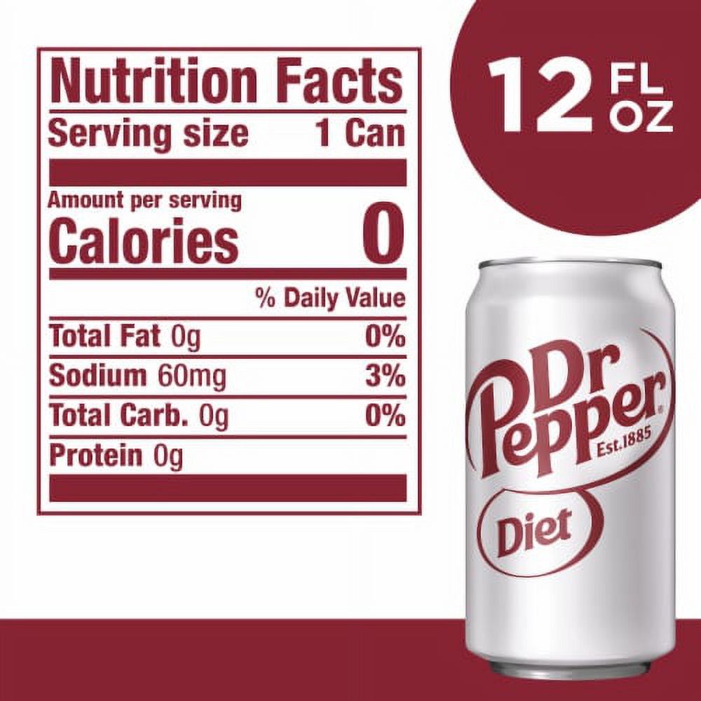 Pack of 2 - Diet Dr Pepper Soda Cans 12 pk / 12 fl oz