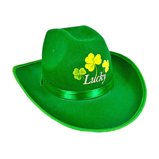 verde sombrero de vaquero divertido para festival fantasía de disfraces B