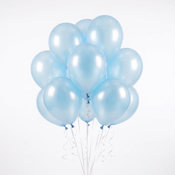 12" Light Blue Latex Balloons, 15 Pieces, by Way To Celebrate