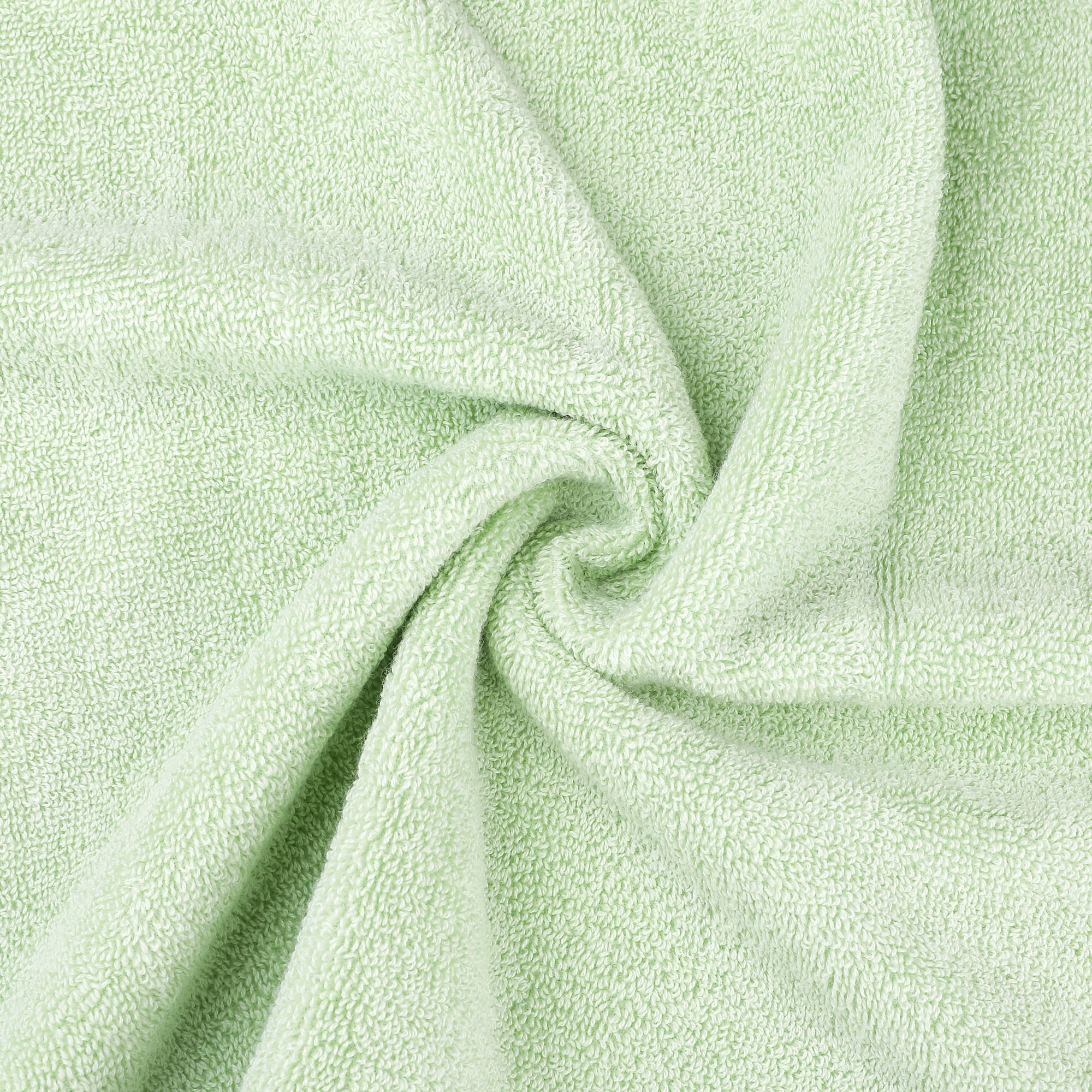 Unique Bargains Striped Hand Towels Set for Bathroom 14" x 30" Green 2-Pieces