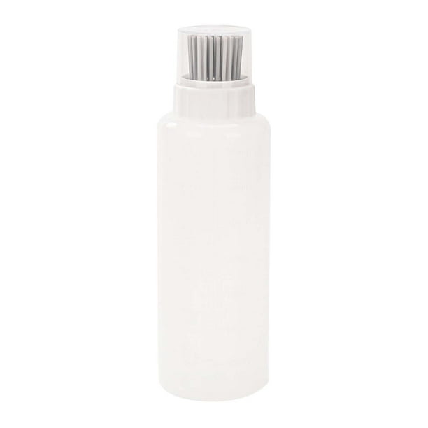 Dispensador de aceite de cocina transparente con pulverizador y pincel de silicona para untar, ideal para cocinar, barbacoas y hornear; fácil de usar y medir