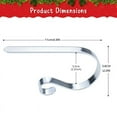 thumbnail image 7 of 6PCS Christmas Stocking Holders for Set of 6 Mantel Decor Hooks Sock Hook Silver, 7 of 7