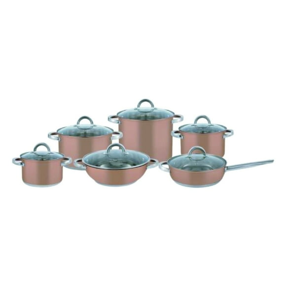 Batería De Cocina Perla Máxima 12 Pzas Color Cobre B012MA