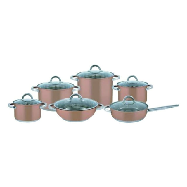 Batería De Cocina Perla Máxima 12 Pzas Color Cobre B012MA