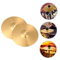 thumbnail image 4 of OULII 2Pcs Drum Set Cymbals Brass Professional Cymbals Replacement for Clear Sound, 4 of 8