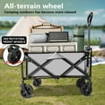 thumbnail image 5 of Bestier Collaspable Wagon Cart, 33.9.W × 18.9.D Outdoor Camping Cart - Gray, 5 of 6