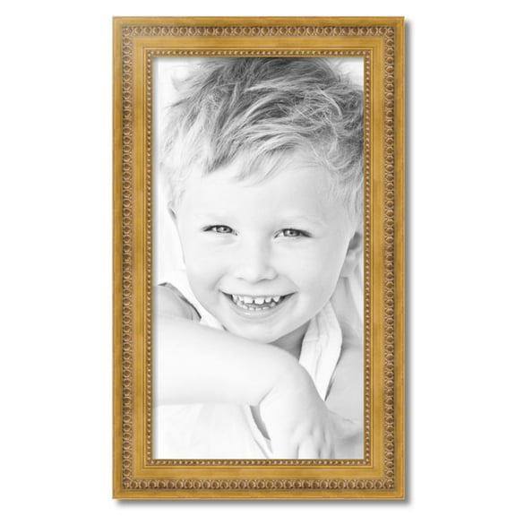 ArtToFrames 16x30 inch Gold Picture Frame, Gold 16" x 30" Wood Poster Frame (WOM-4166) 1234