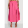 thumbnail image 3 of Womens Trendy Poplin High Waisted Side Slit Midi Skirt, 3 of 4