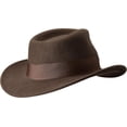 thumbnail image 2 of Indiana Jones Men's Wool Felt Fedora Hat Brown Large, 2 of 3