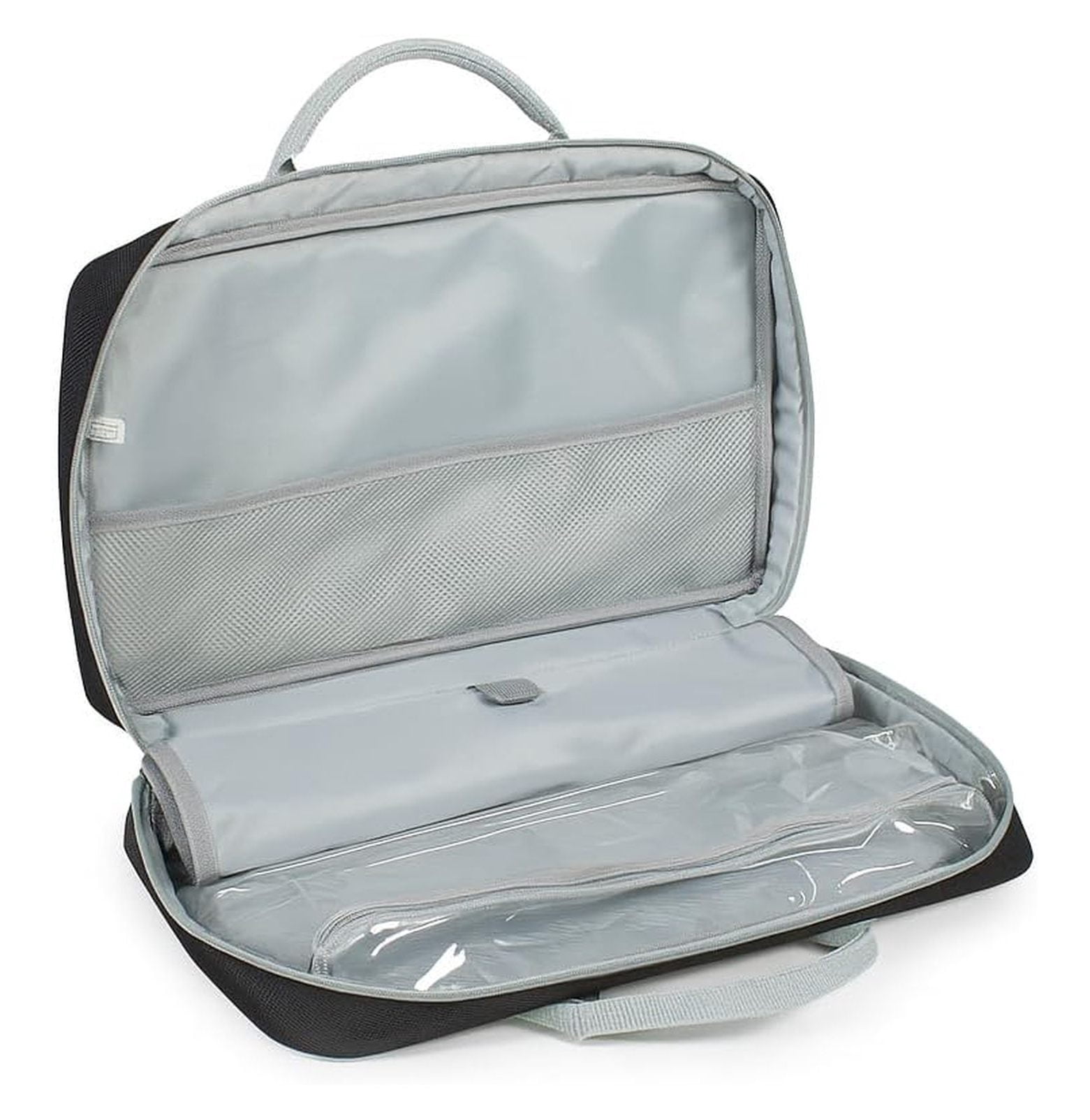 Art Case Portable Organizer – Deluxe Art Supply Case with Brush Holder – Black Fabric Art Supply Storage for Painting, Drawing, Markers – 15x9.5x3 Inches