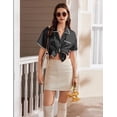 thumbnail image 4 of EKOUAER Pajamas for Women Set Satin Two Piece Pjs Sets Ric Rac Trim, 4 of 6