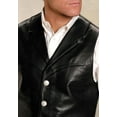 thumbnail image 2 of Roper Western Vest Mens Leather Vest Button Black 02-075-0510-0503 BL, 2 of 3