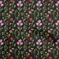 thumbnail image 1 of oneOone Rayon Black Fabric Floral Quilting Supplies Print Sewing Fabric By The Yard 56 Inch Wide, 1 of 4
