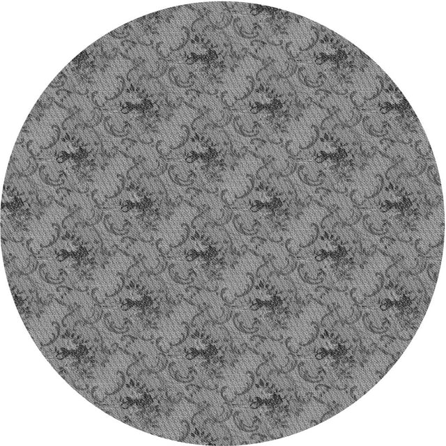 Ahgly Company Tapis d'Intérieur Lavable en Machine Carré Gris Cendré Transitionnel, 3 Pieds Carré
