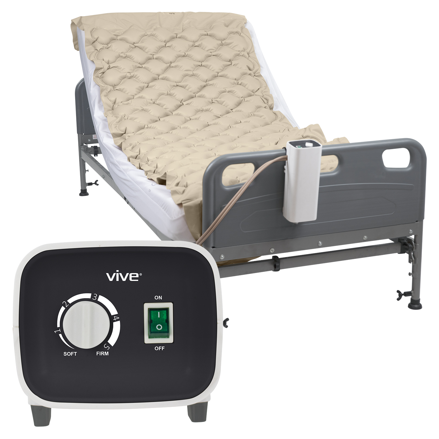 Vive Alternating Pressure Pad, Includes Mattress Pad and Electric Pump