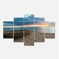 thumbnail image 2 of Design Art - Rusty Row Boat on Sand at Sunset, 2 of 3