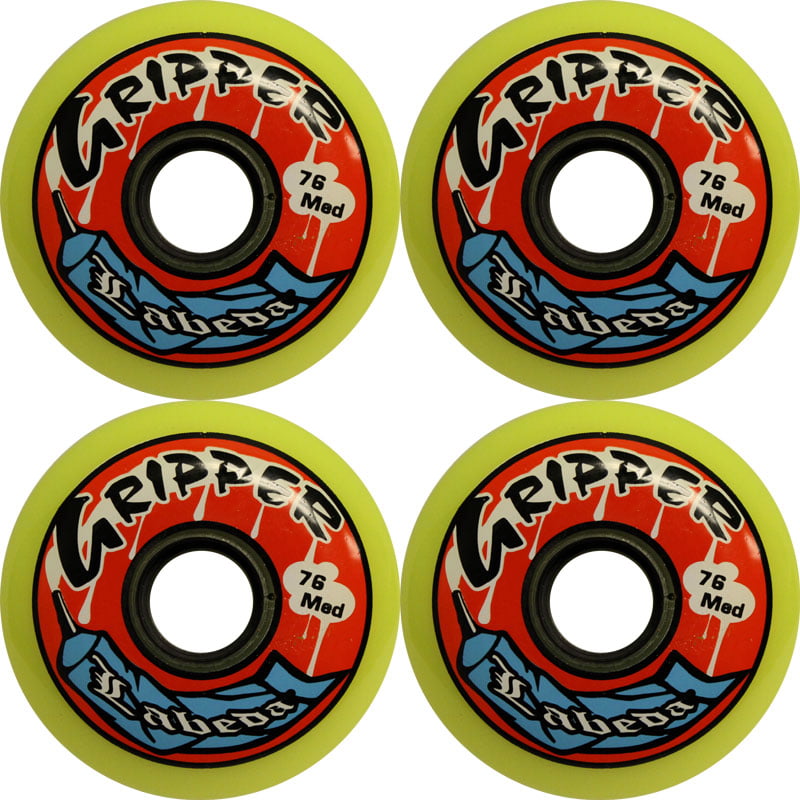 Single Wheel Labeda Gripper Roller Hockey Inline Wheels Yellow 76mm Med 83A 