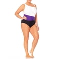 thumbnail image 2 of Terra & Sky Women's Plus Color Block One-Piece Swimsuit, 2 of 5