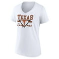 thumbnail image 2 of Women's White Texas Longhorns Triangle Origin V-Neck T-Shirt, 2 of 3