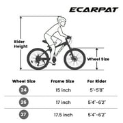 Juuar 26 Mountain Bike for Men, 21 Speed Disc Brake MTB, Full Suspension Steel Frame City Bike Bicycle for Adults, Gray