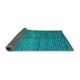 thumbnail image 2 of Ahgly Company Indoor Round Abstract Turquoise Blue Modern Area Rugs, 5' Round, 2 of 4
