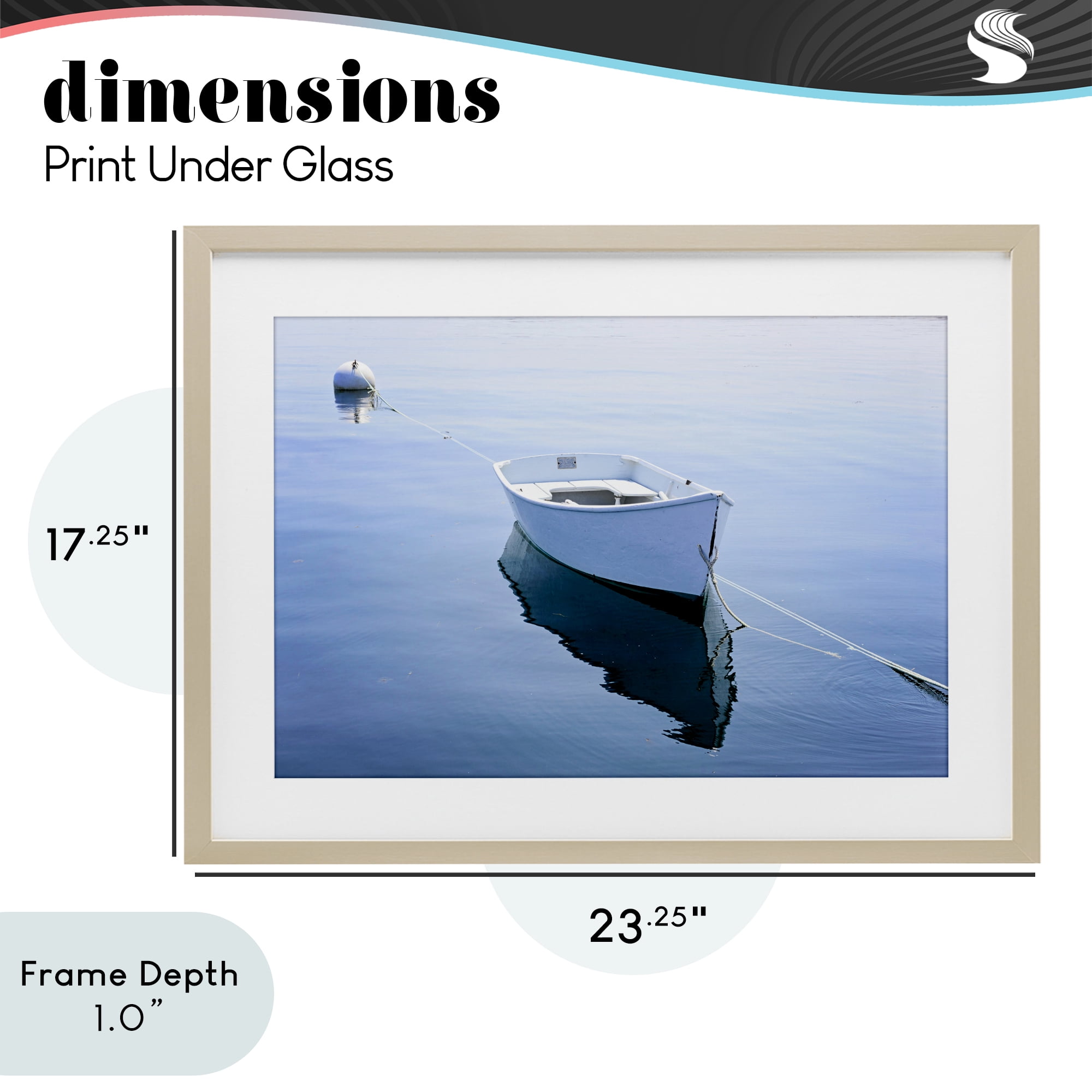 Stupell Industries Boat Tied to Dock Birch Framed Print Under Glass, design by JLM Photographs
