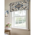 thumbnail image 6 of Navy Blue Brown Southwestern Curtain Valances for Windows, Boho Retro Geometric Ethnic Kitchen Valance Window Treatment, Light Filtering Block Curtains for Bathroom/Bedroom/Living Room 42'' x 18'', 6 of 9