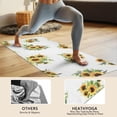 thumbnail image 4 of White Yellow Purple Flower Bouquet Sunflower Pattern Hot Yoga Mat Towel Non Slip for Hot Yoga - Quick-Drying Yoga Mat Cover with 4 Corner Pockets with Travel Bag - Hot Yoga Towel Non Slip 74"x26", 4 of 6