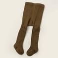 thumbnail image 3 of SonxaHe Newborn Girl Footed Pants Fleece Lined Thermal Elastic Waist Leggings with Food Kids Warm Soft Cozy Fall Winter Tights Brown,Sized 0-6 M, 3 of 3