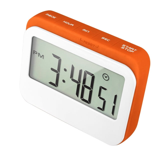 Bearachild Temporizador multifunción Estudiante Recordatorio de tiempo digital Reloj de cocina para estudio de dormitorio Decoración del hogar naranja Bearachild HA001308-05B