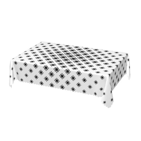 

DouZhe Rectangular Tablecloth Geometric Floral Modern Table Cloth for Kitchen Dinning Tabletop 72 x54 Waterproof Polyester Table Cover