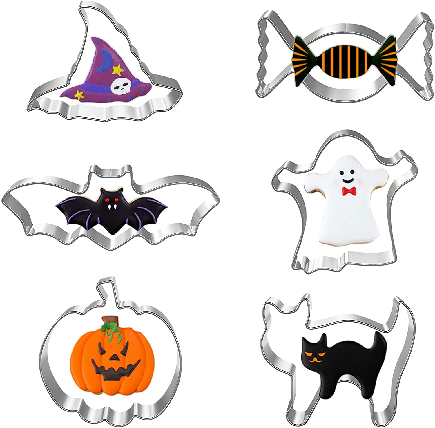 Home & Hobby Vintage Halloween Cookie Cutters Plastic Pumpkin Cat Ghost ...