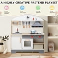 thumbnail image 5 of Ktaxon Play Kitchen for Kids, Wooden Kids Chef Pretend Play Set for Boys and Girls Age 3+, with 8 Pcs Accessories, 5 of 9