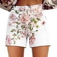thumbnail image 2 of OIUUAK Womens Casual High Waist Denim Shorts Relaxed Fit ArtRetro Printed Shorts with Pockets, Cotton Sweat Shorts Women, Sweat Shorts Women Pack, Low Waisted Sweat Shorts, 2 of 2