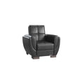 thumbnail image 2 of Ottomanson Origins Air Convertible Arm Chair, Black Leatherette Fabric, 2 of 8