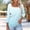 Light Blue women square neck blouse a1, variant on Women Square Neck 3/4 Sleeve Casual Blouse Solid Color Tops Gradient Tee Shirts Spring Summer Fashion Tunic Shirts Everyday Wear, Black 3XL