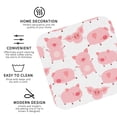 thumbnail image 4 of Kll Square Drink Coasters Set Of 4,Pu Leather Absorbent Coasters Set Decorative Coffee Cup Coasters Housewarming Gift For Home Decor-Kawaii Pigs, 4 of 9