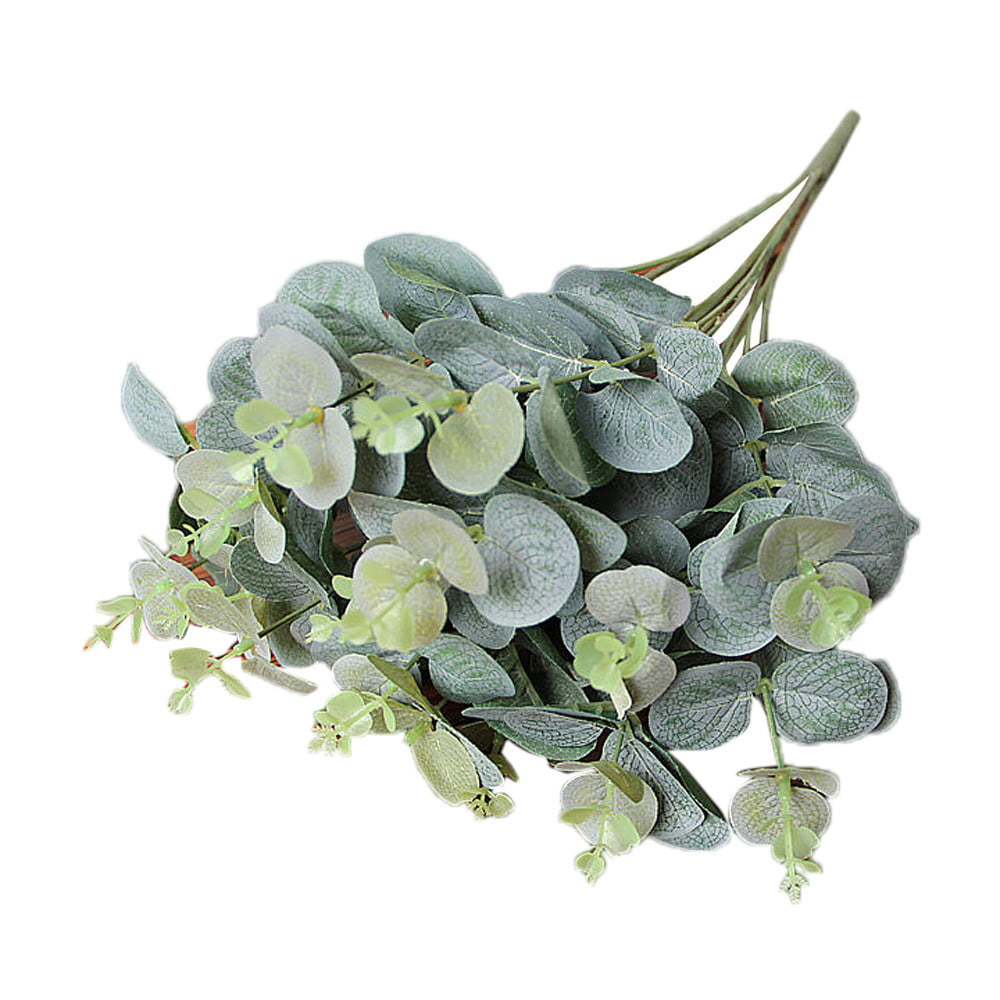 Artificial Fake Silk Leaf Eucalyptus Wedding Simulation Green Plant HomeDecor 10 