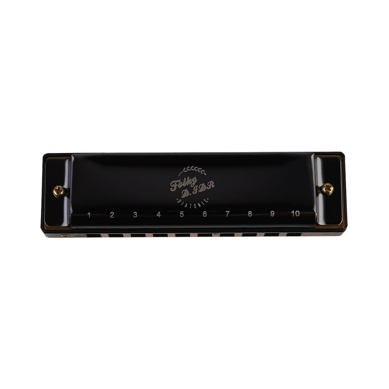 Professional Harmonica Exquisite Music Instrument for Beginner Students Musicians Black