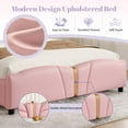 thumbnail image 6 of Christopher Knight Home Modern PU Upholstered Full Bed Frame with Butterfly Headboard, Wood Frame, Pink, 6 of 9