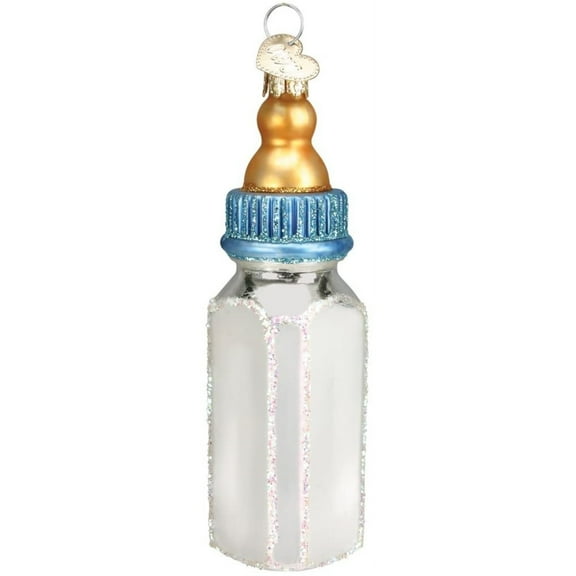 Old World Christmas Ornaments Boy Baby Bottle Glass Blown Ornaments for Christmas Tree