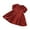 Red, variant on FAIWAD Girls Summer Cotton Dresses Puff Sleeve Round Neck Button Up Sundress Casual Party Princess Dress