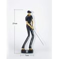 thumbnail image 4 of Figurine Moderne de Golfeur en Résine Noire pour Décor de Sculpture de Golf - 24cm de Hauteur, 4 of 5