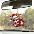 thumbnail image 4 of Colgante de Ciervo Navideño Acrílico Plano para Espejo Retrovisor de Coche onlyliua, 4 of 5