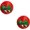 Jingle Deez Bells Holiday Red, variant on Reusable Burlesque Nipztix Pasties Covers, Medical Grade Adhesive, Waterproof, Sweatproof