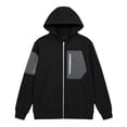 thumbnail image 6 of TGSLY Color Block Zipper Pocket Hoodies for Women Lightweight Full Zip Long Sleeve Drawstring Hooded Sweatshirts Loose Causal Solid Color Athletic Coat XXL, 6 of 9