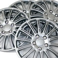 thumbnail image 2 of TuningPros WSC3-007S15 Set of 4  Metallic Silver Hubcaps 15" - Hub Caps Wheel Skin Cover 15 inches 4 Pcs Set, 2 of 5