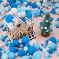 thumbnail image 3 of Nvzi Bolas de pelo para manualidades, 100 unidades, serie azul, diámetro 2 cm, bolas de felpa suaves y esponjosas para proyectos de manualidades, decoración de fiestas y festivales., 3 of 5