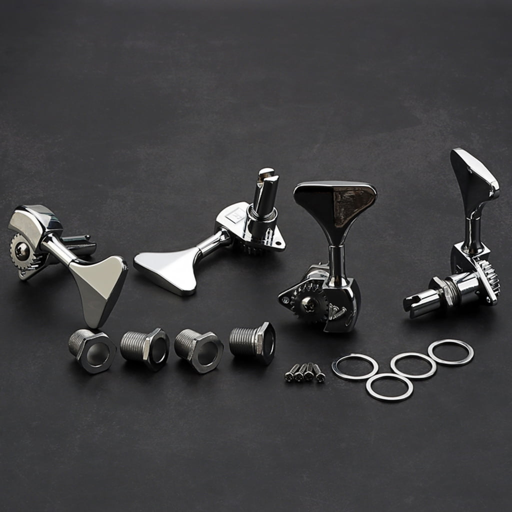 Electric Bass Tuner Peg Guitar Open Gear Tuning Pegs Machine Head Metal String Tuner 4 String Bass Machine Head Knobs